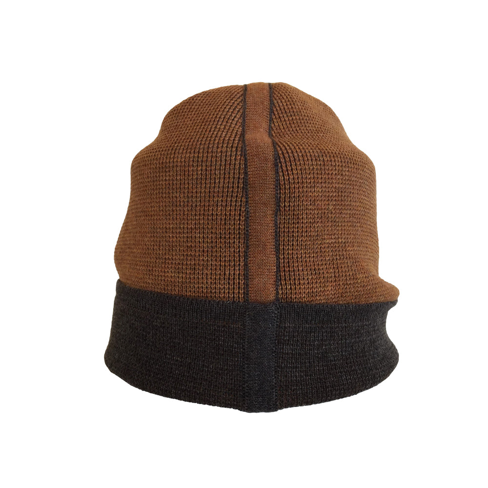 Beanie reversibel aus Merinowolle