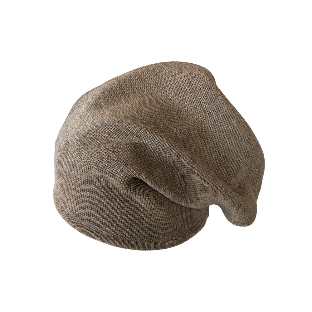 Beanie reversibel aus Merinowolle