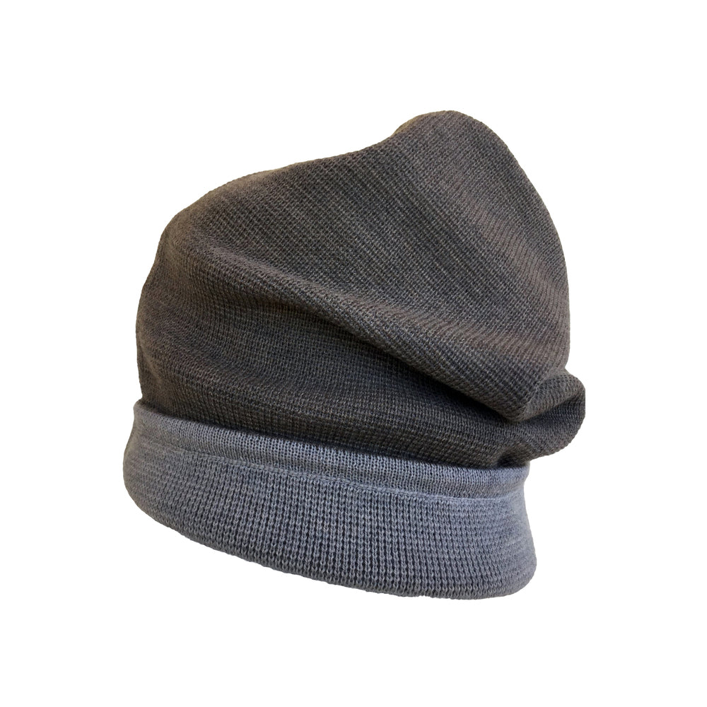 Beanie reversibel aus Merinowolle