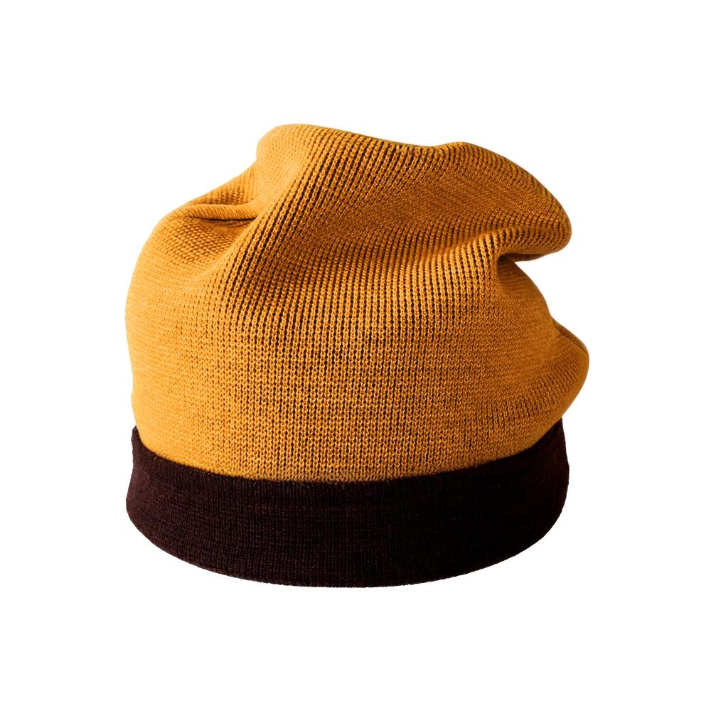 Beanie reversibel aus Merinowolle