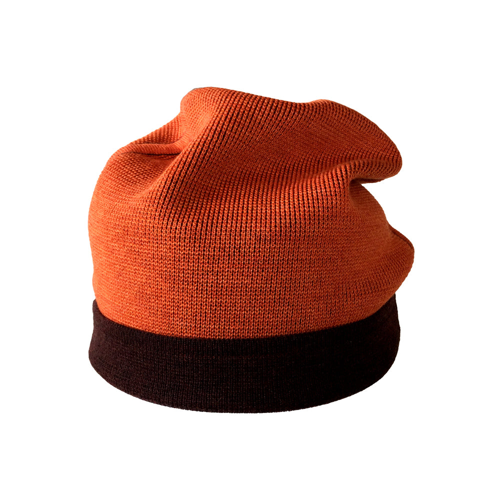 Beanie reversibel aus Merinowolle