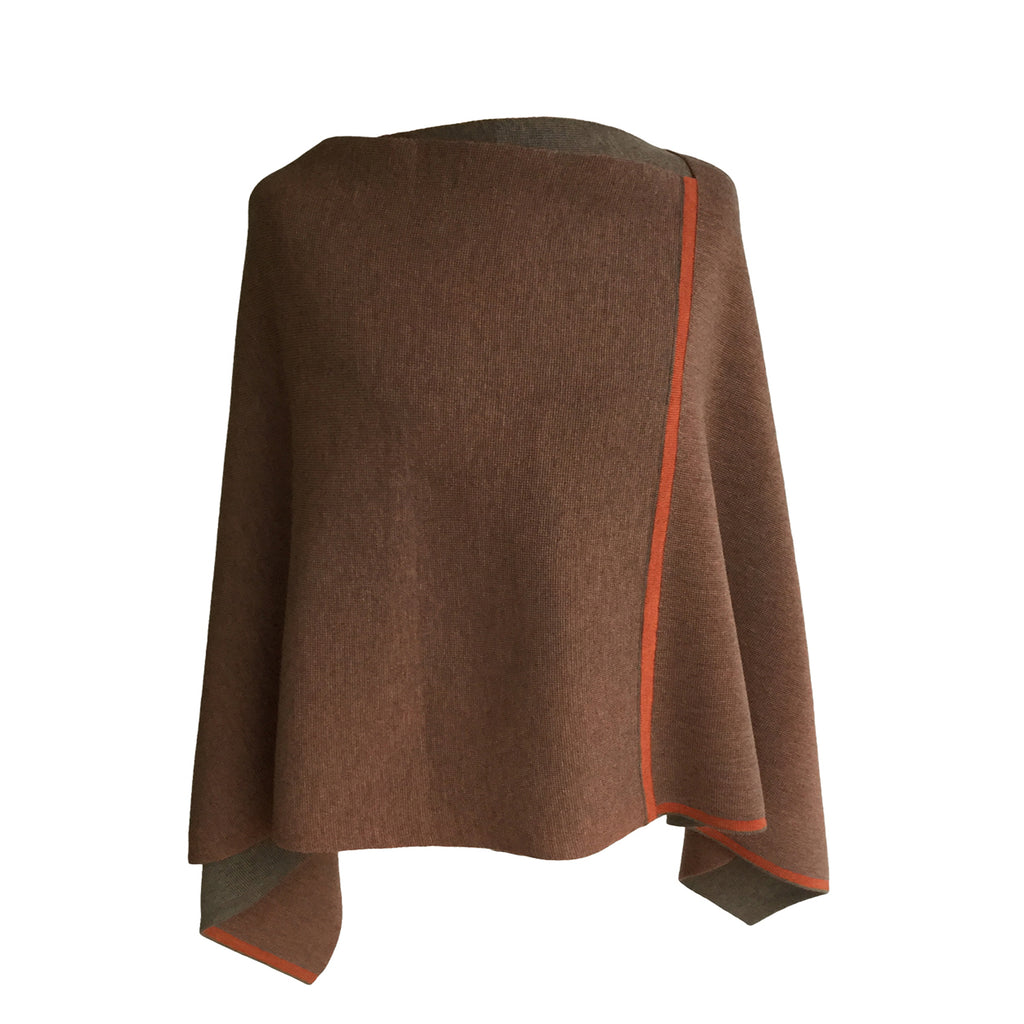 DreieckPoncho dünn aus Merinowolle – Made in Austria