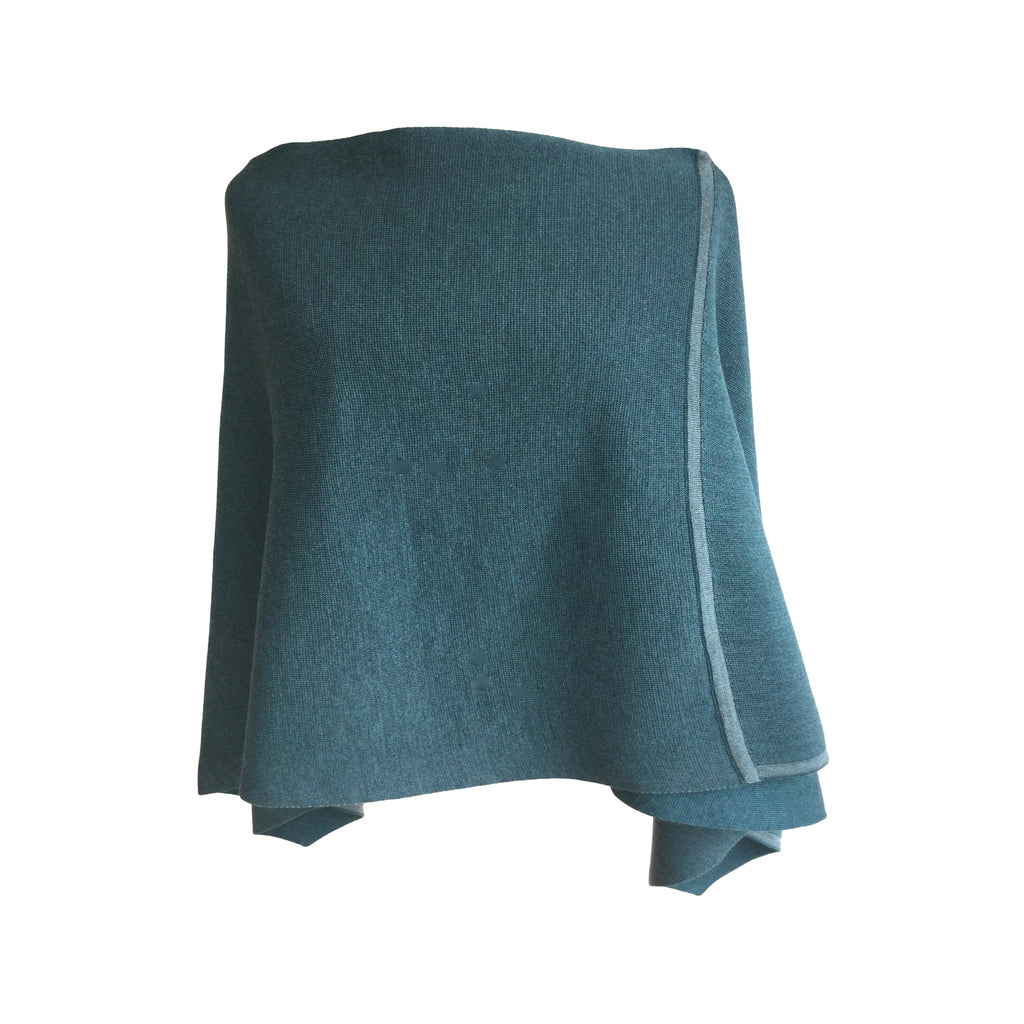 DreieckPoncho dünn aus Merinowolle – Made in Austria