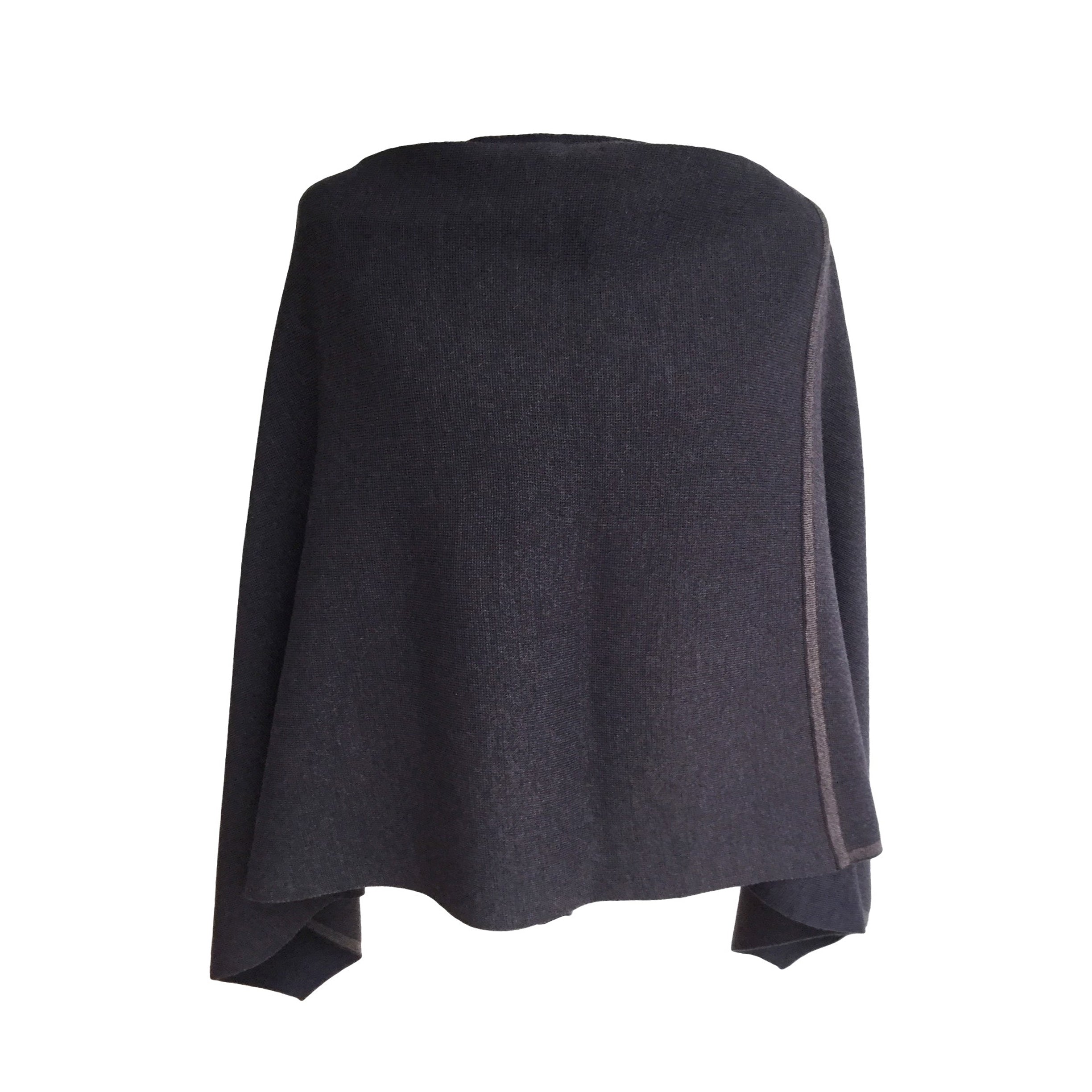 DreieckPoncho dünn aus Merinowolle – Made in Austria