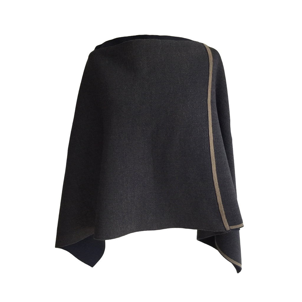 DreieckPoncho dünn aus Merinowolle – Made in Austria