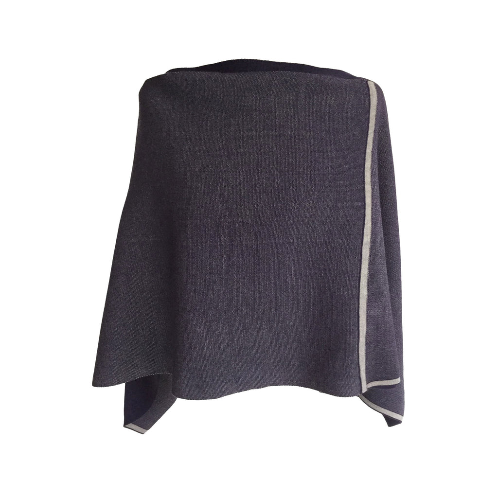DreieckPoncho dünn aus Merinowolle – Made in Austria
