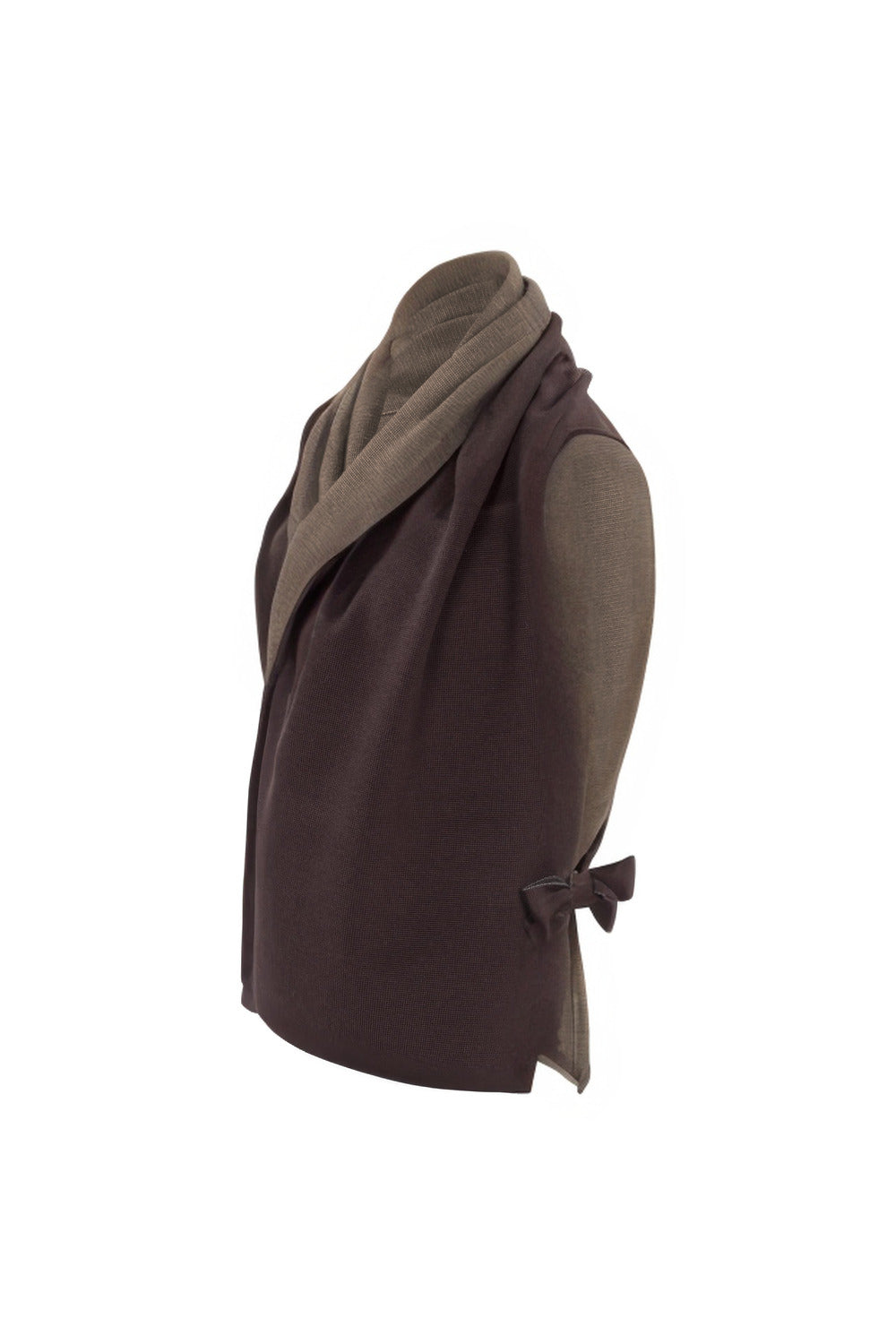 StolaJacke zweifarbig aus Merinowolle